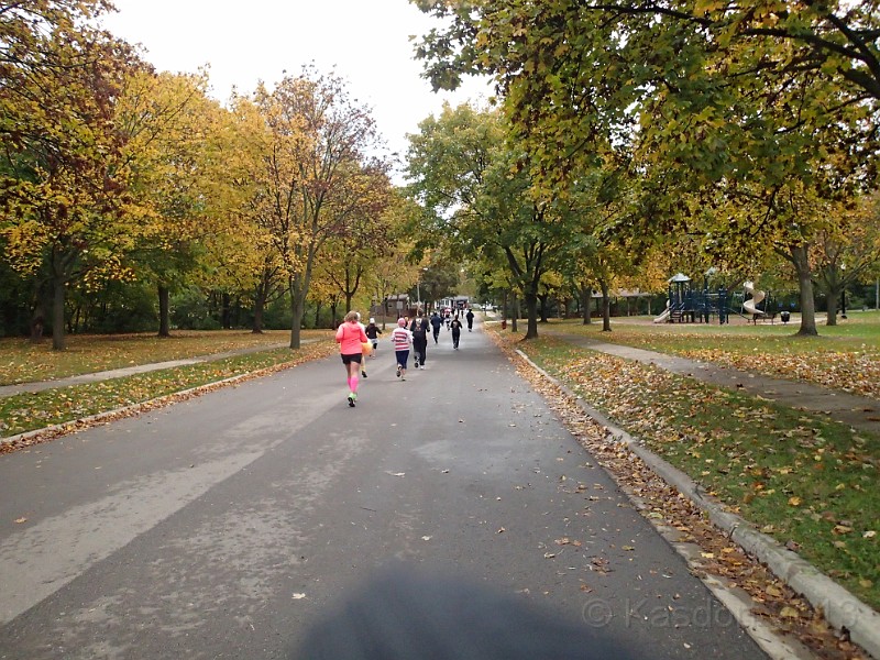 2013 Wicked 10K 130.JPG - Somewhere along the course, once the sun started coming up it was actually quite nice. The cooler temperatures always seem better to run in.